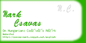 mark csavas business card